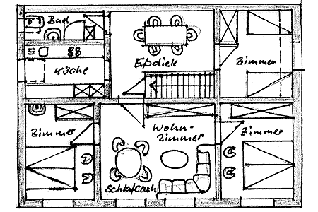 Grundriss Wohnung 1
