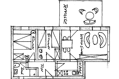 Grundriss Wohnung 2